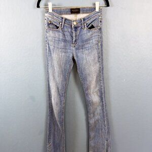 Cute Mid-Rise Black Orchid Jeans With Split Ankle-Size 26